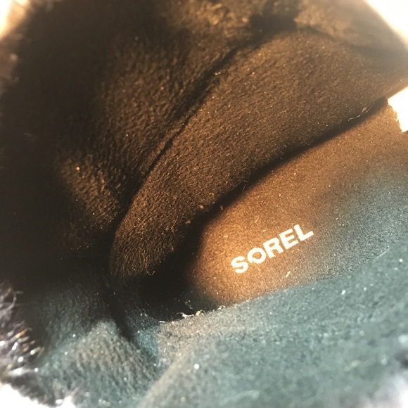 Sorel Explorer Joan Boots Black Suede Grey Faux Fur Women’s Size 8 UK 6 EU 39 - Picture 14 of 15